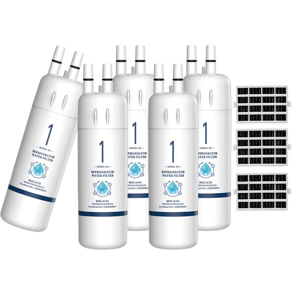EDR1RXD1 W10295370A 9081 Refrigerator Water Filter with Air Filter 5pk